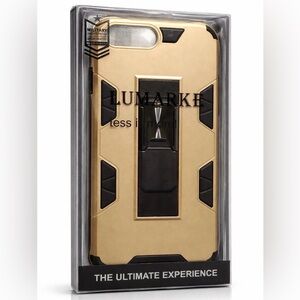 Lumarke NWT iPhone 7 Plus / 8 Plus Gold Case - Screen Protector Kickstand